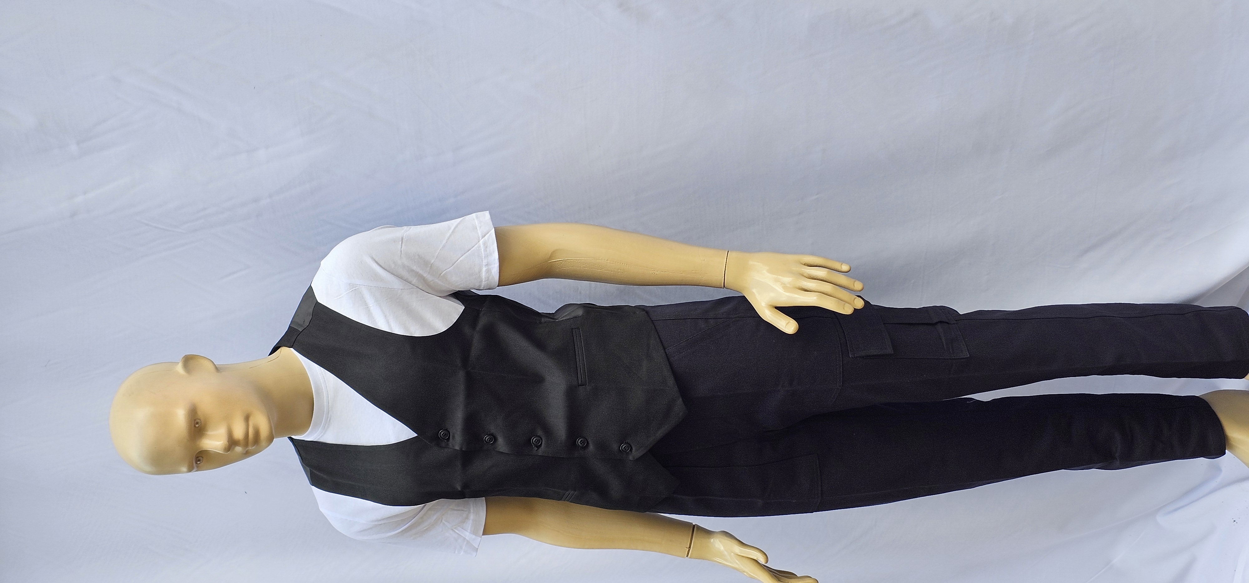 GARSON KILASİK YELEĞİ SİYAH DÜZ