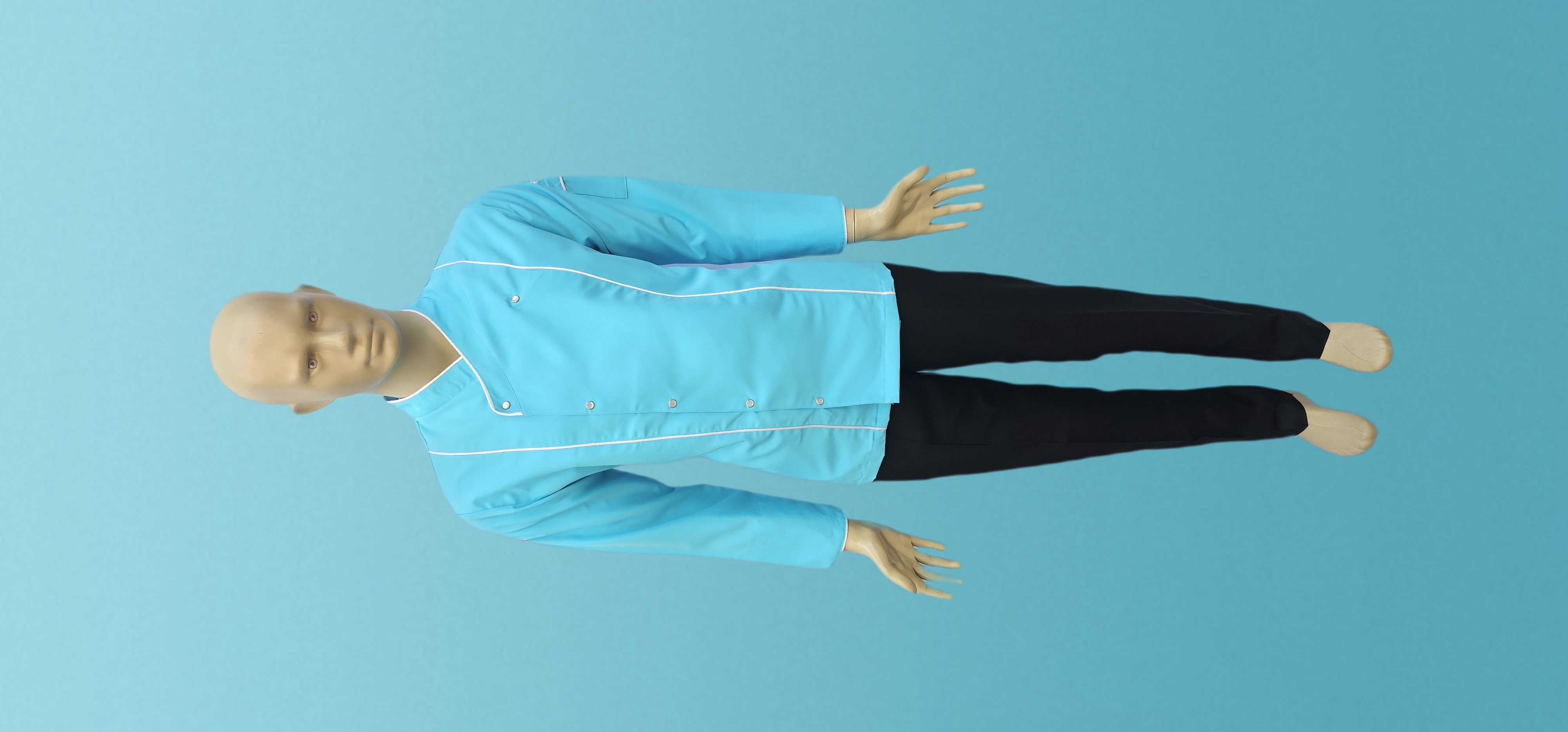 POLİYVİSKON ALPAKA KURUVAZE AŞÇI CEKETİ TURKAAZ