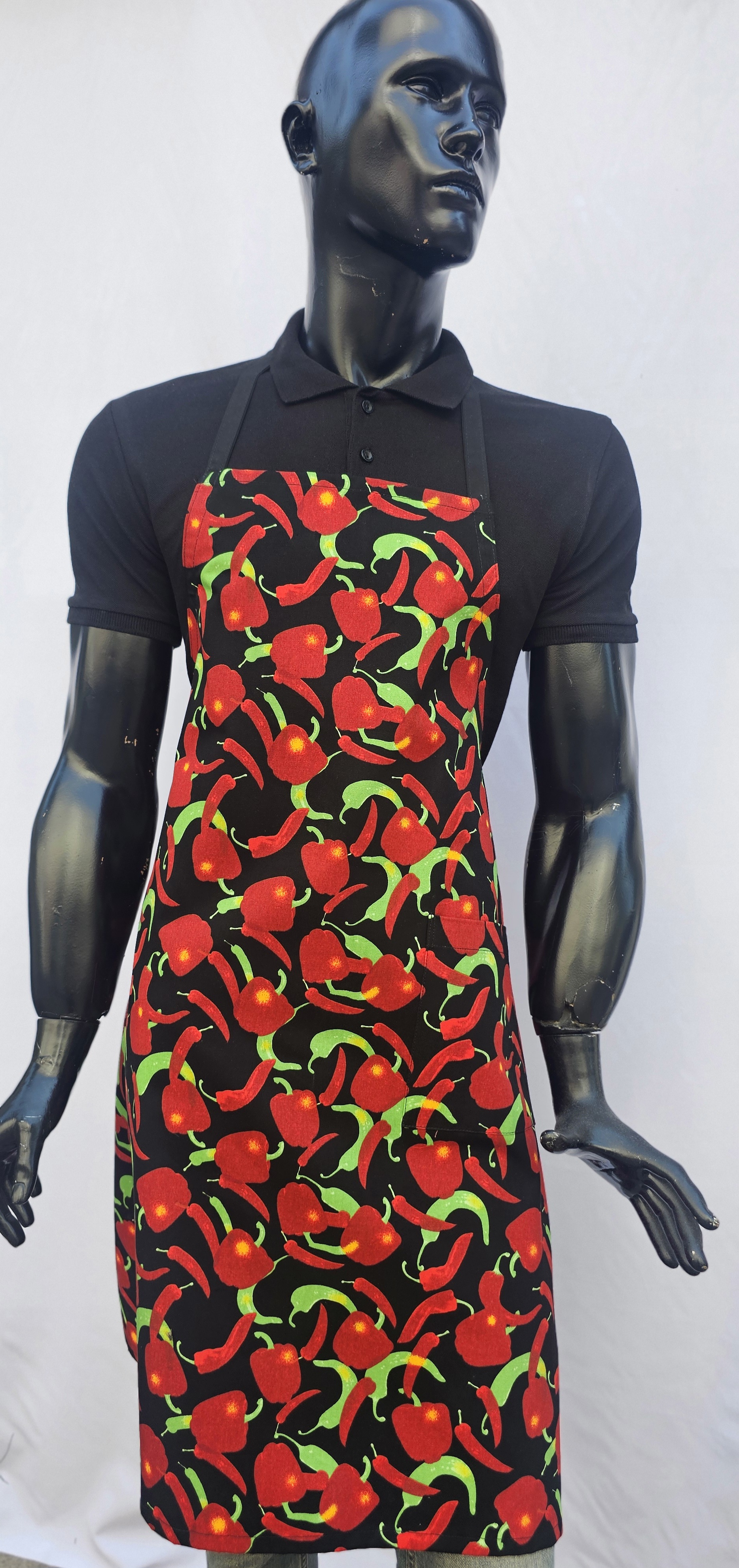 ASKILI ÖNLÜK HARMAN GABARDİN BİBER DESENLİ