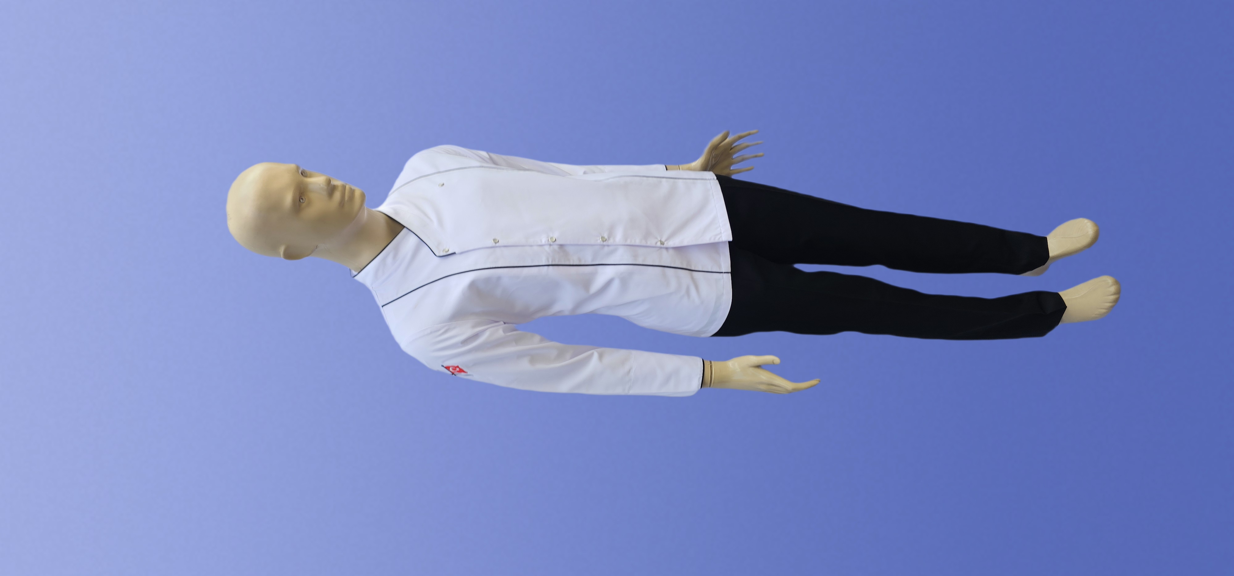 POLİYVİSKON ALPAKA KURUVAZE AŞÇI CEKETİ BEYAZ