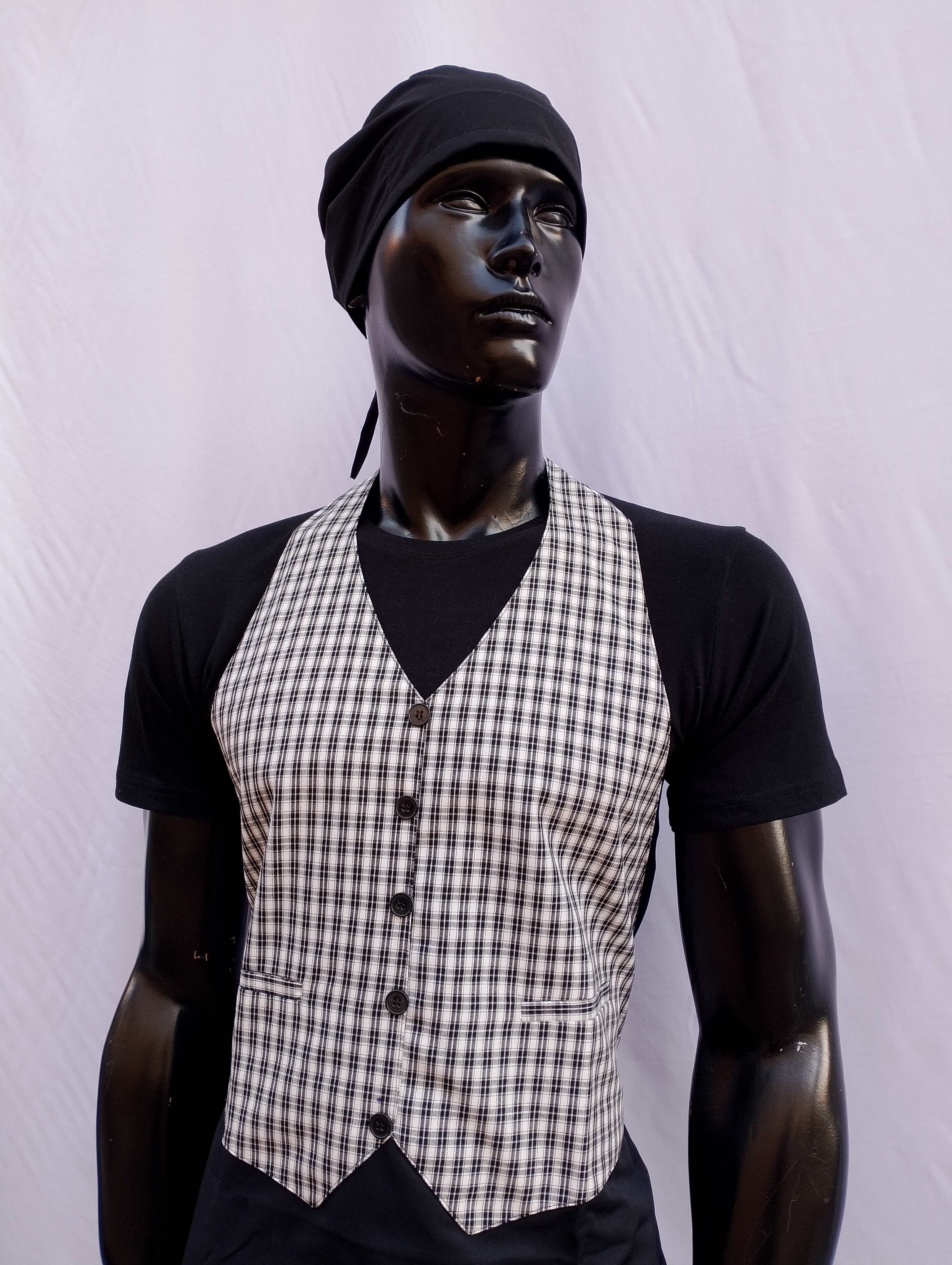 KAFE ÖNLÜĞÜ SİYAH BEYAZ EKOSE