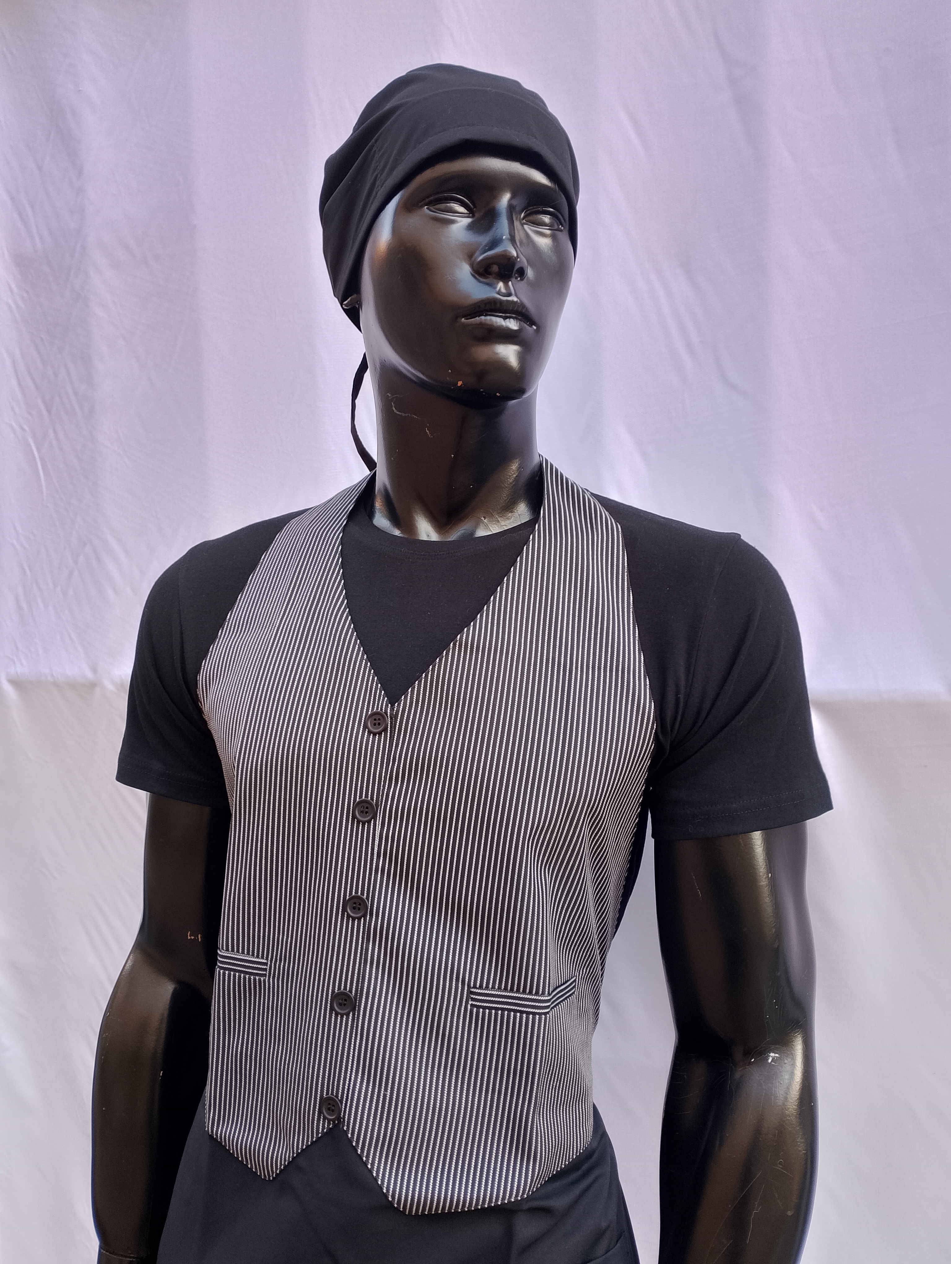 KAFE ÖNLÜĞÜ SİYAH ZEMİN SIK ÇİZGİLİ