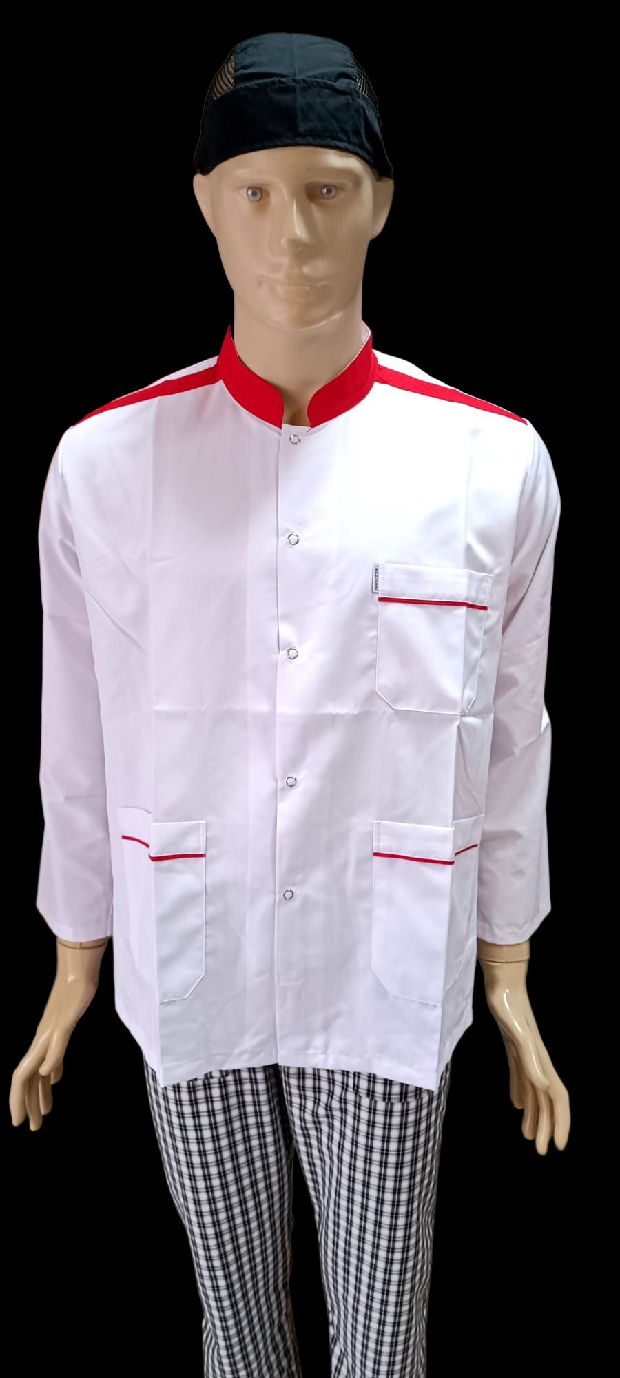 KOMİ CEKETİ KIRMIZI GARNİLİ UZUN KOL VE KISA KOL