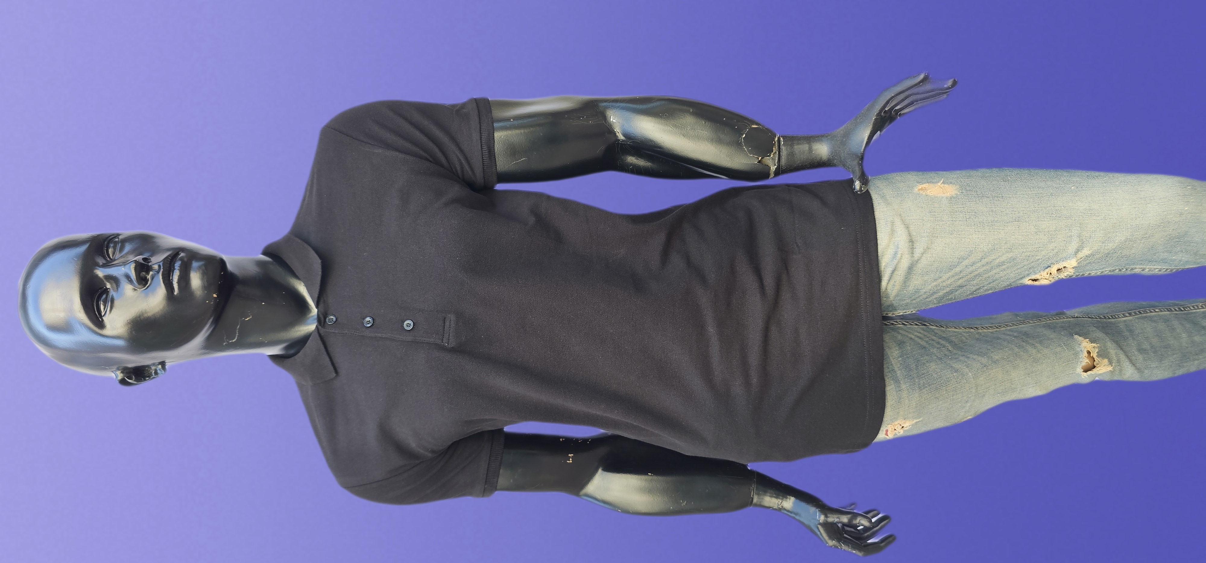 OPENET POLO YAKA TİŞÖRT SİYAH KOL BANTLI