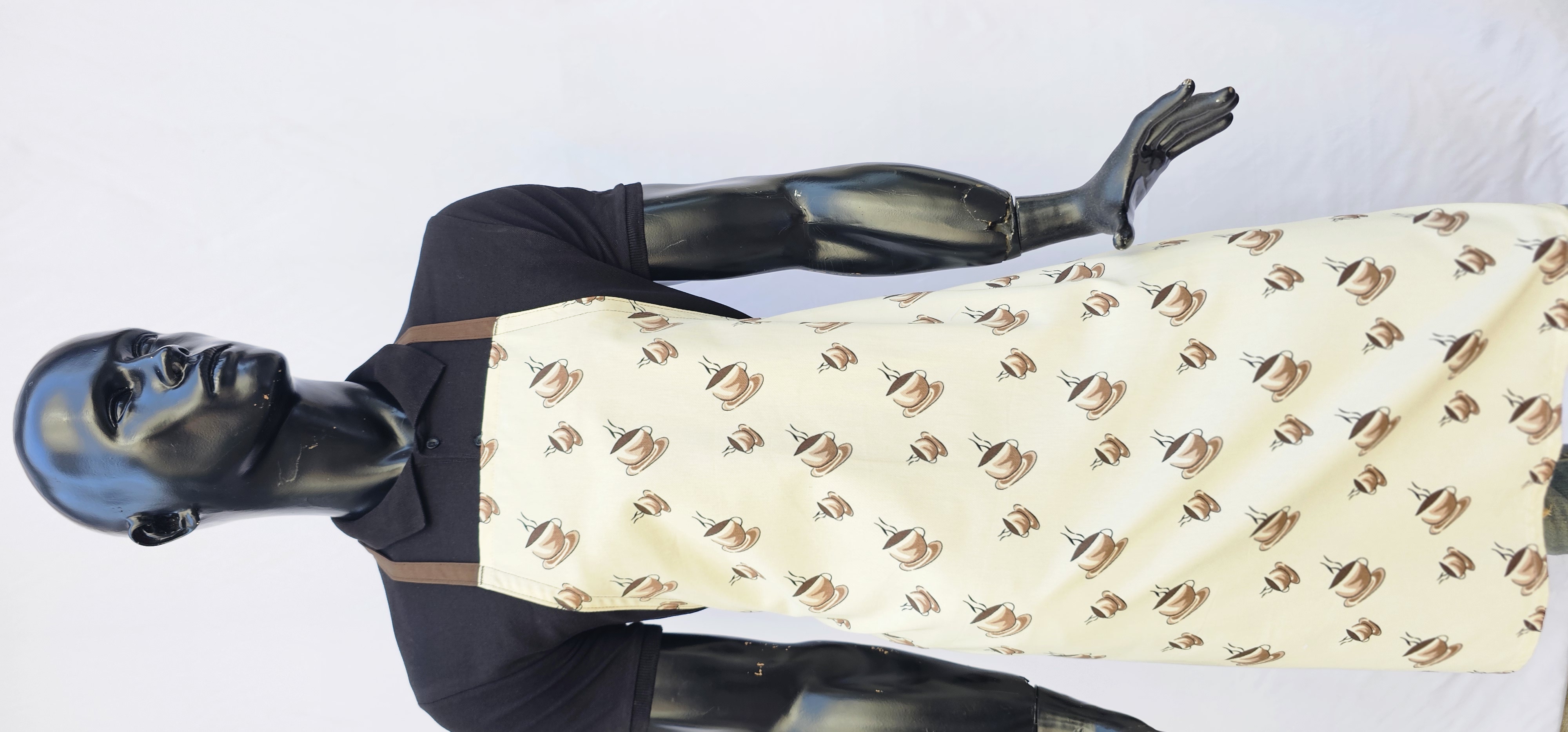 ASKILI ÖNLÜK HARMAN GABARDİN KAHVE FİNCANI