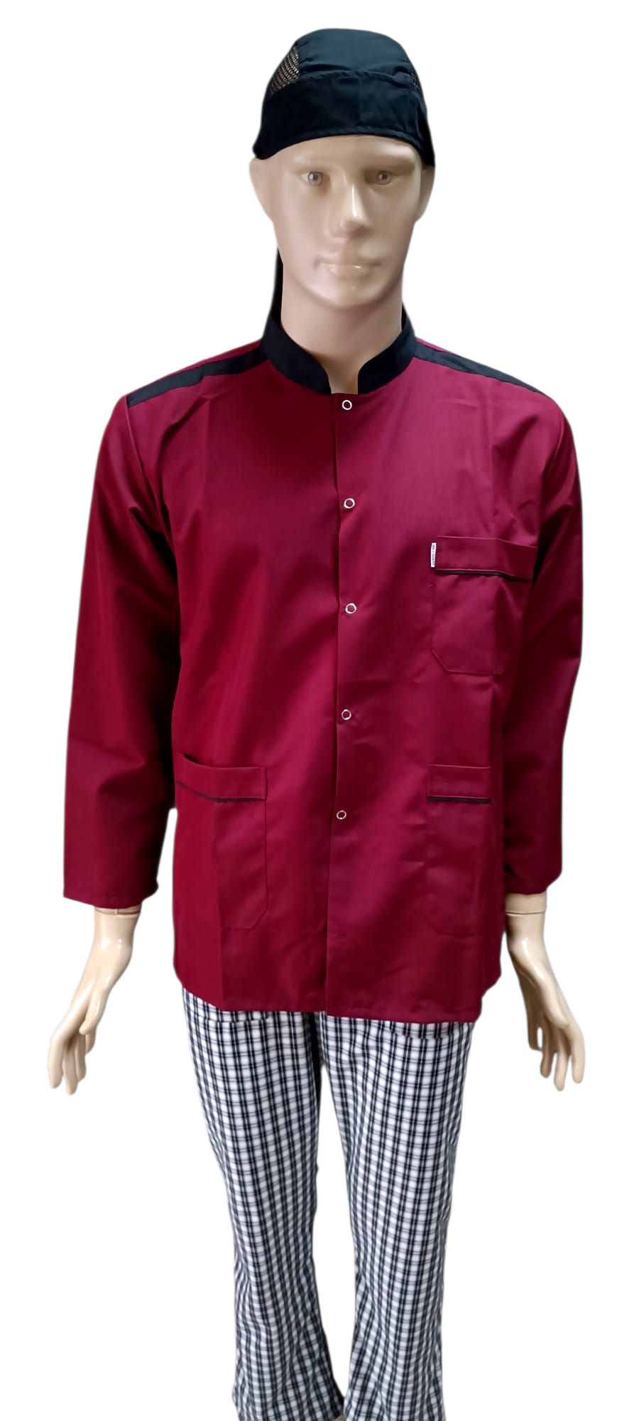 KOMİ CEKETİ BORDO KISA KOL VE UZUN KOL ÜRETİLMEKTEDİR