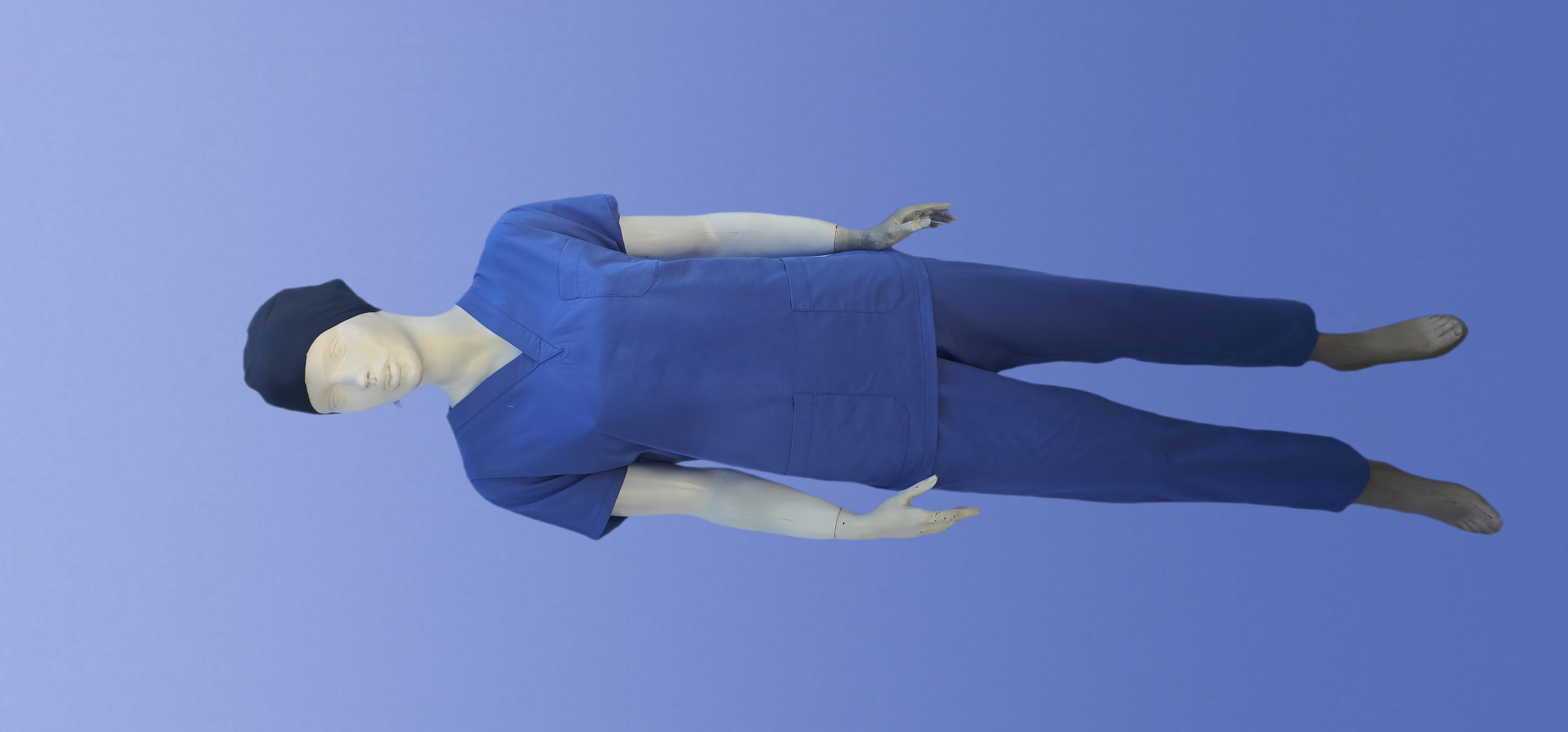 UNİSEX V YAKA YARASA KOL LACİVERT TERİCON TAKIM BAYAN