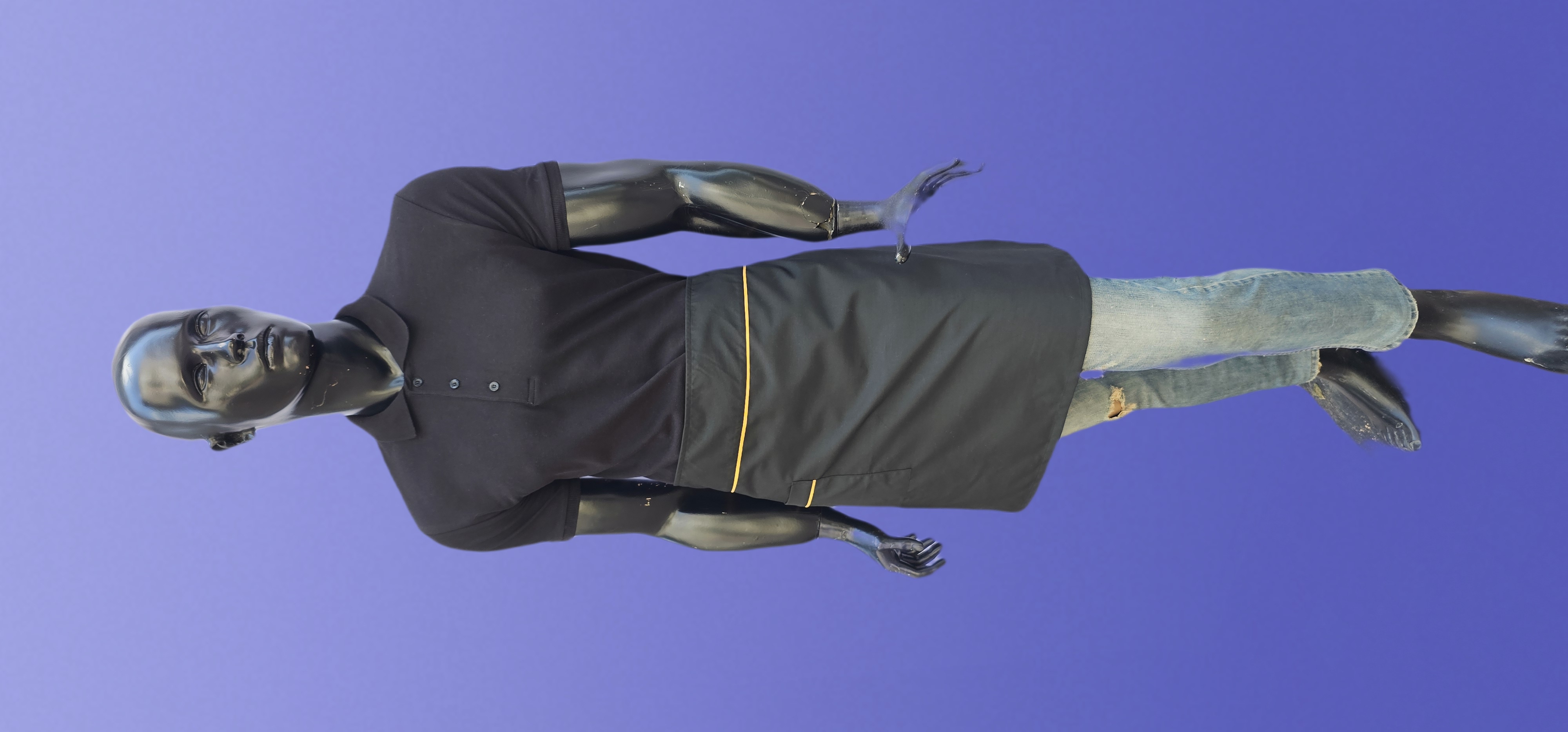 POLİYVİSKON ALPAKA YARIM ÖNLÜK SİYAH ZEMİN VARAK BİYELİ