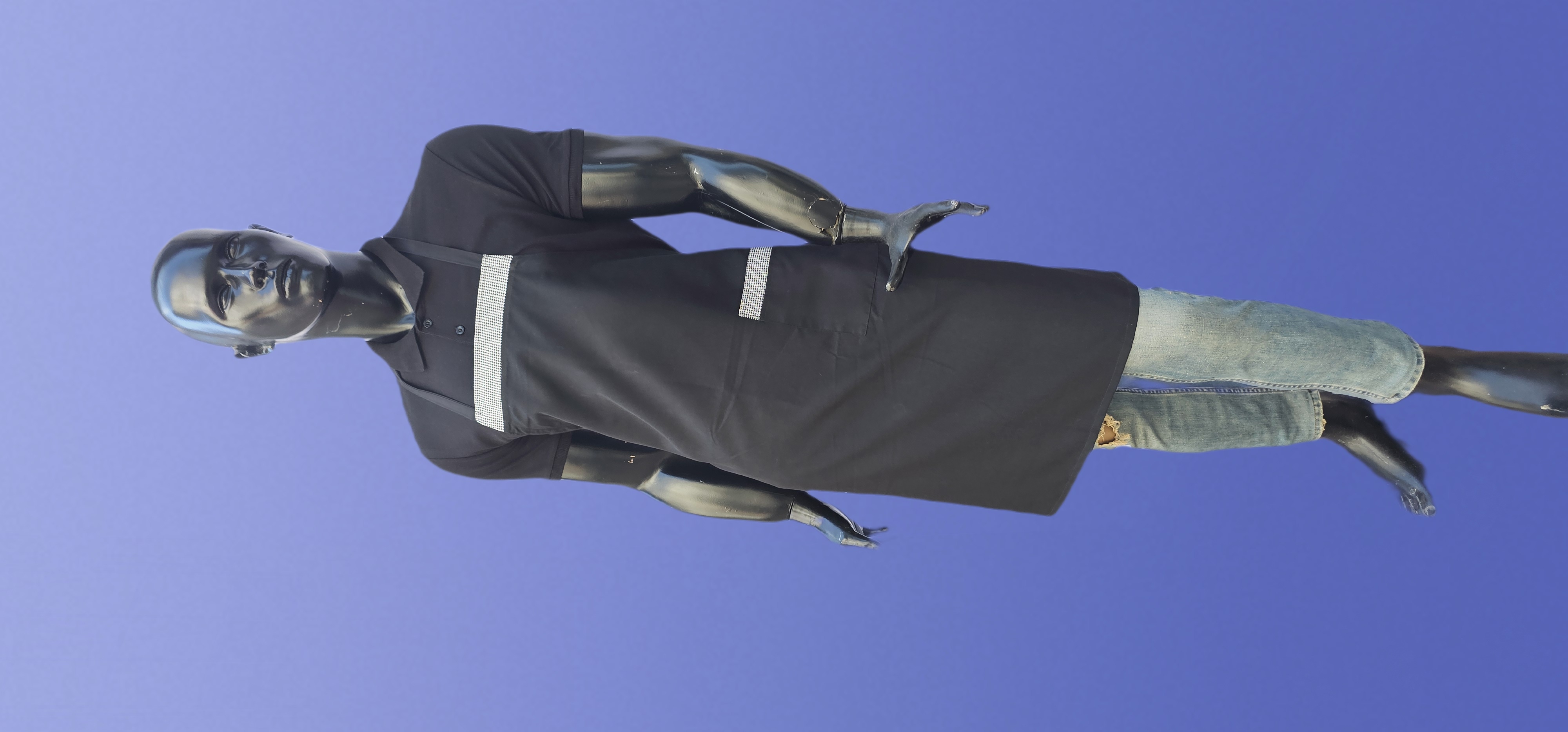 POLİYVİSKON ALPAKA ASKILI ÖNLÜK SİYAH PİYADE PUL GARNİLİ