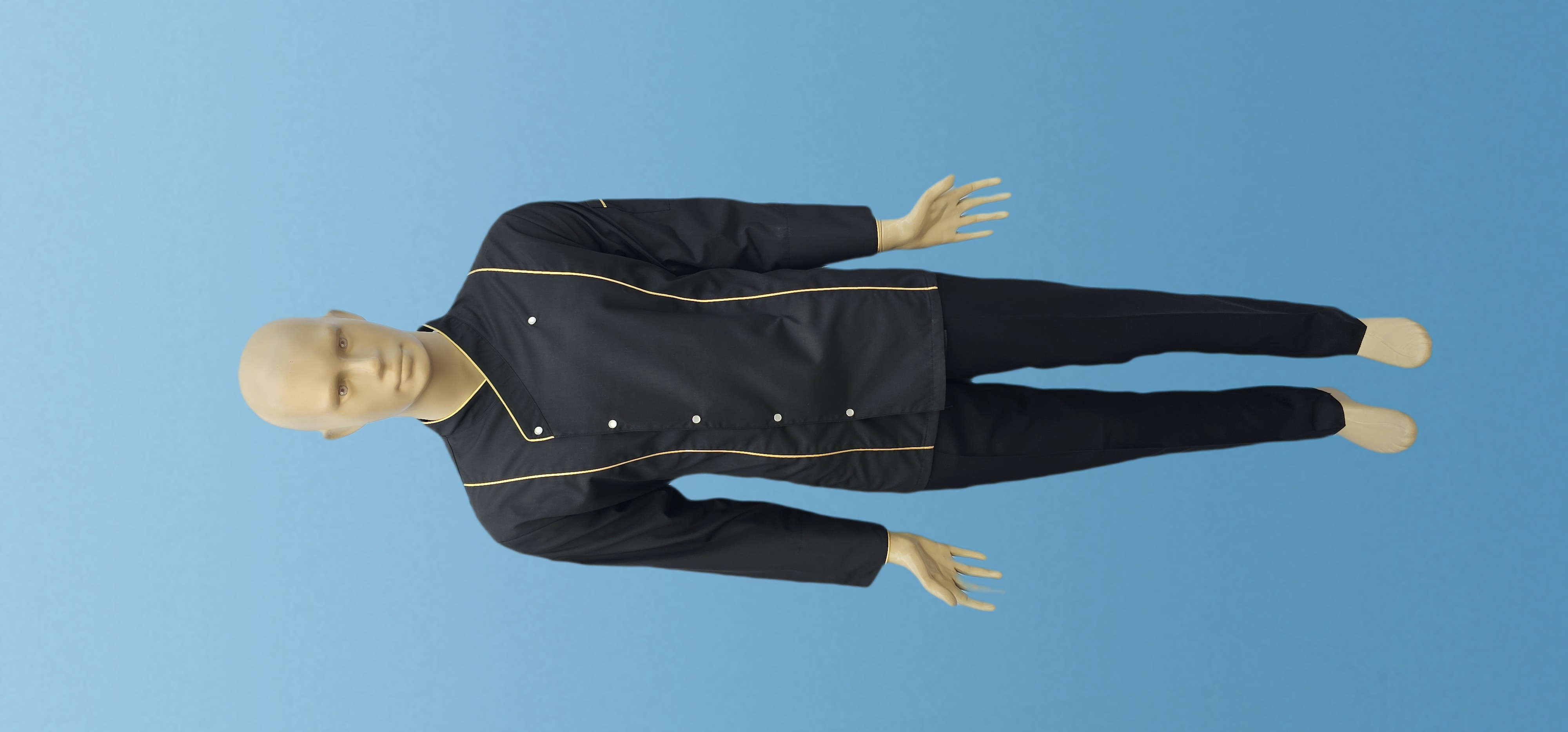 POLİYVİSKON ALPAKA KURUVAZE AŞÇI CEKETİ SİYAH