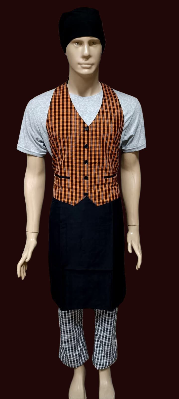 KAFE ÖNLÜĞÜ TURUNCU EKOSE