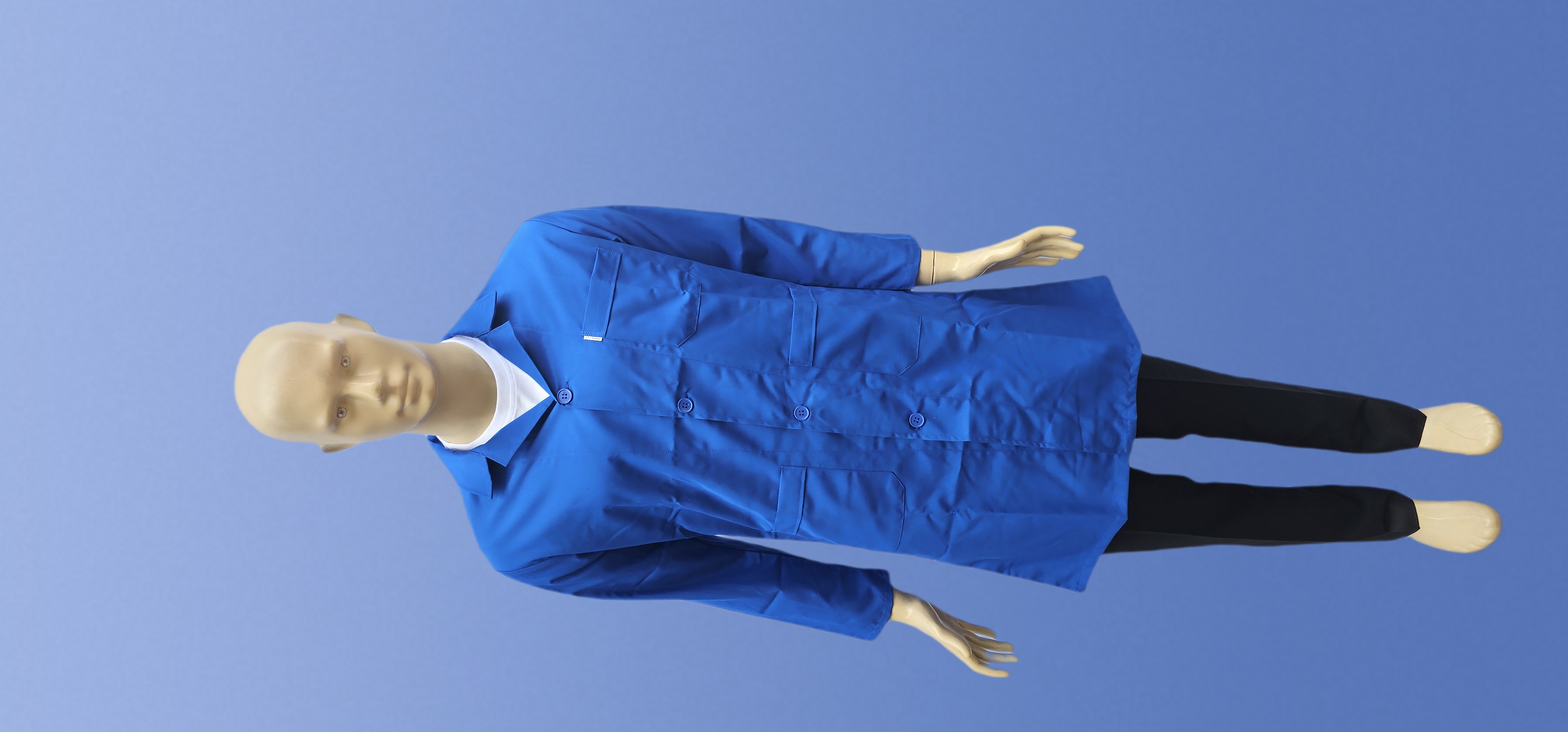 POLİYVİSKON ALPAKA UZUN ERKEK ÖNLÜK SAKS MAVİ