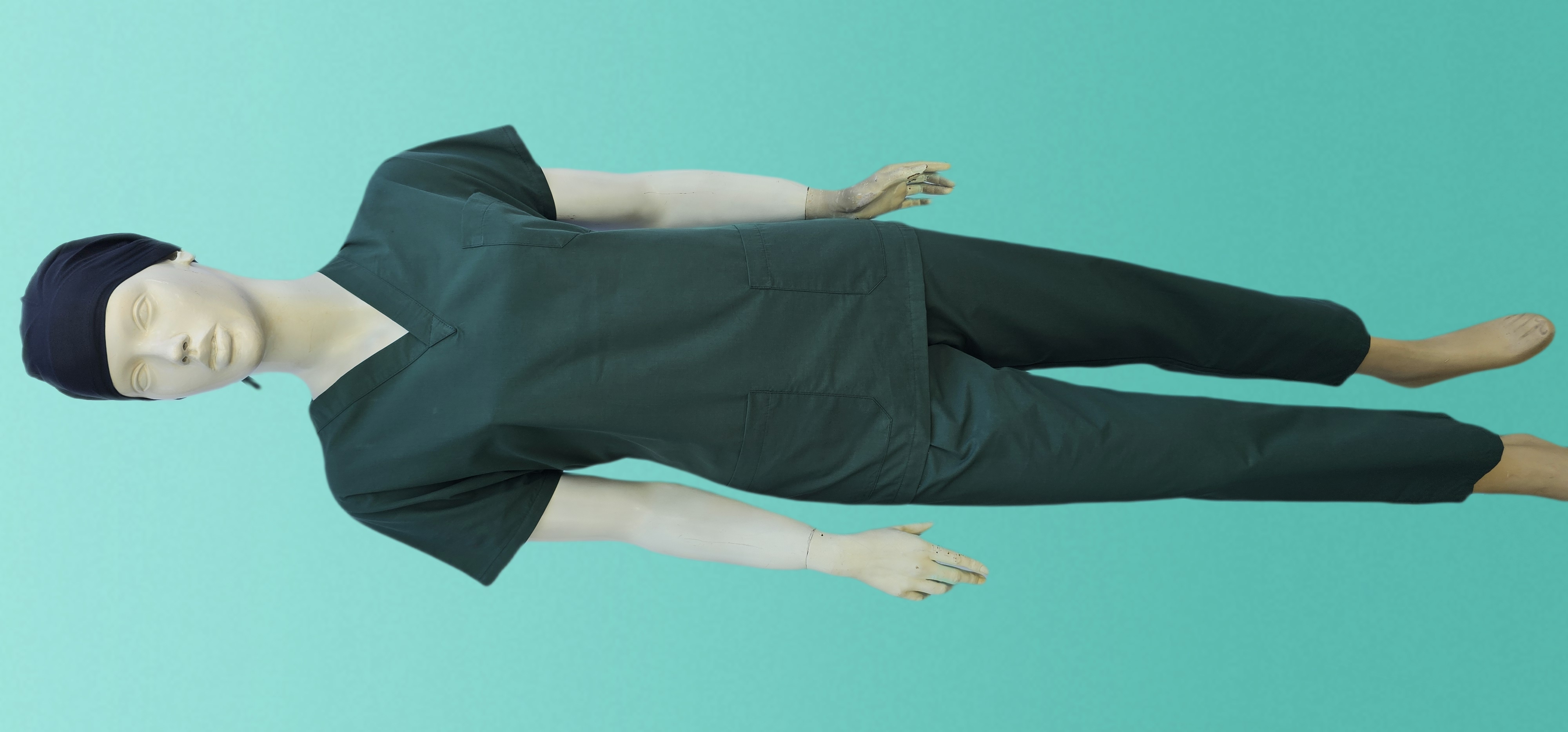 UNİSEX V YAKA YARASA KOL YAŞİL TERİCON TAKIM BAYAN