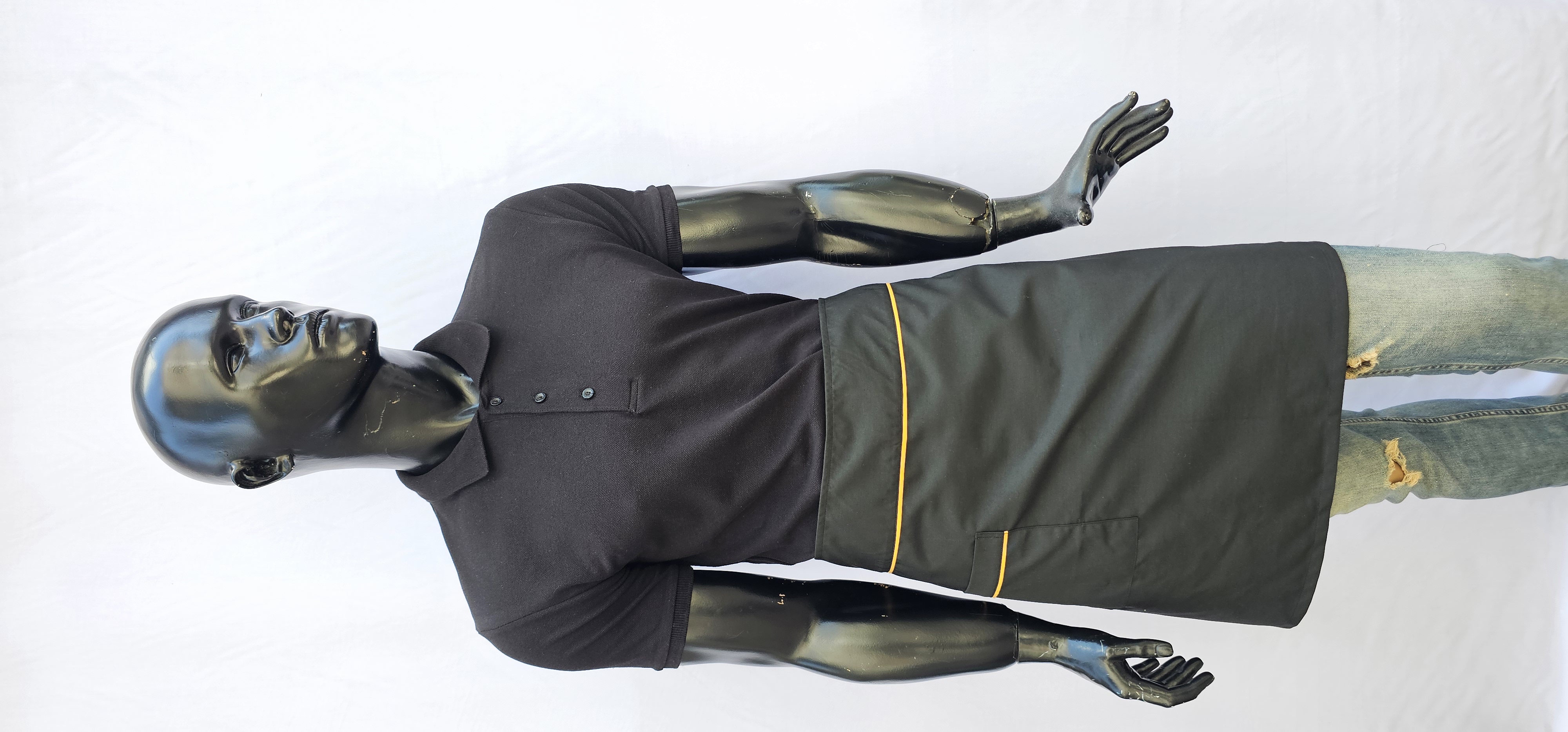 POLİYVİSKON ALPAKA YARIM ÖNLÜK SİYAH ZEMİN VARAK BİYELİ