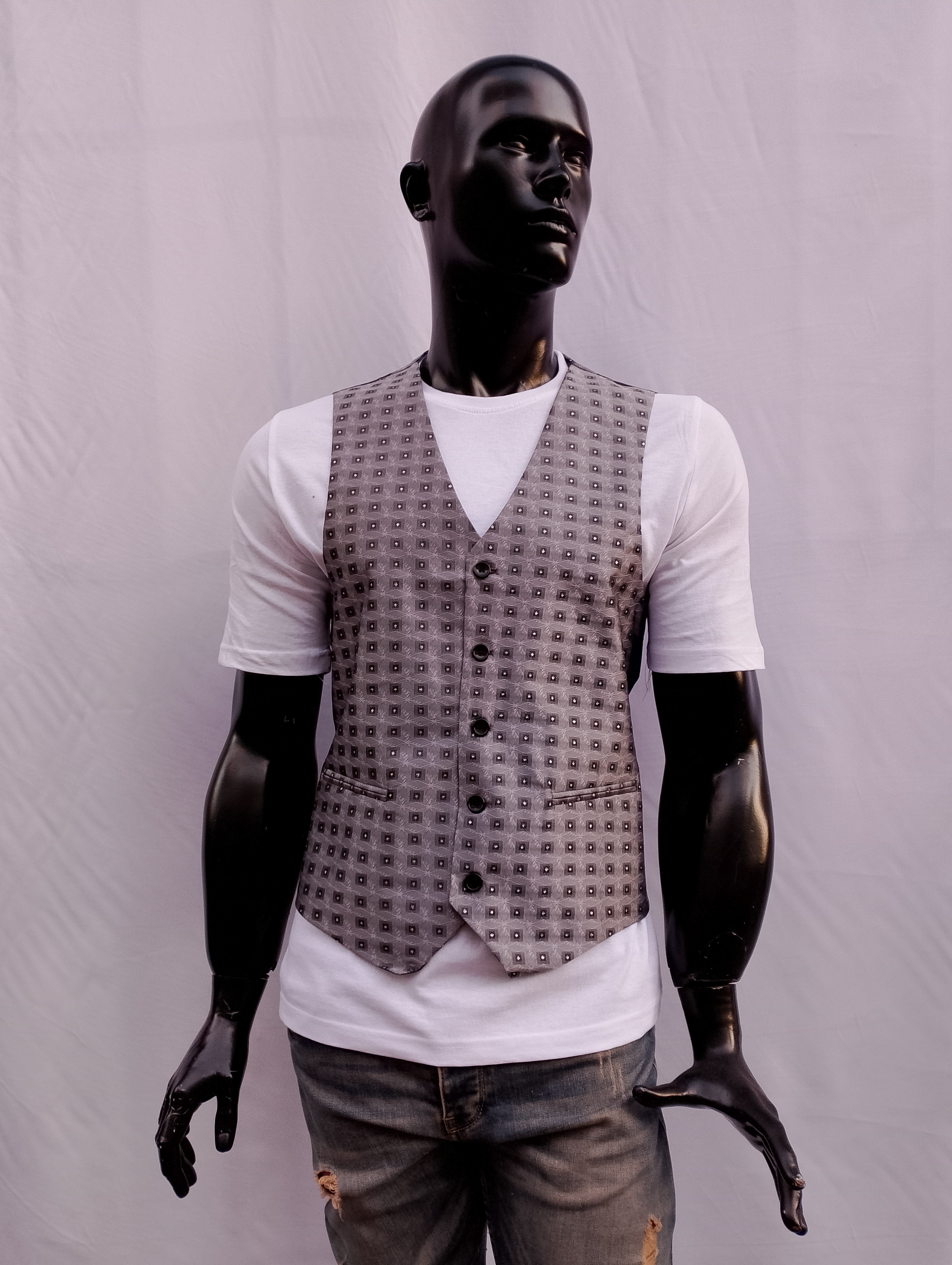 GARSON YELEGİ SİMLİ GRİ