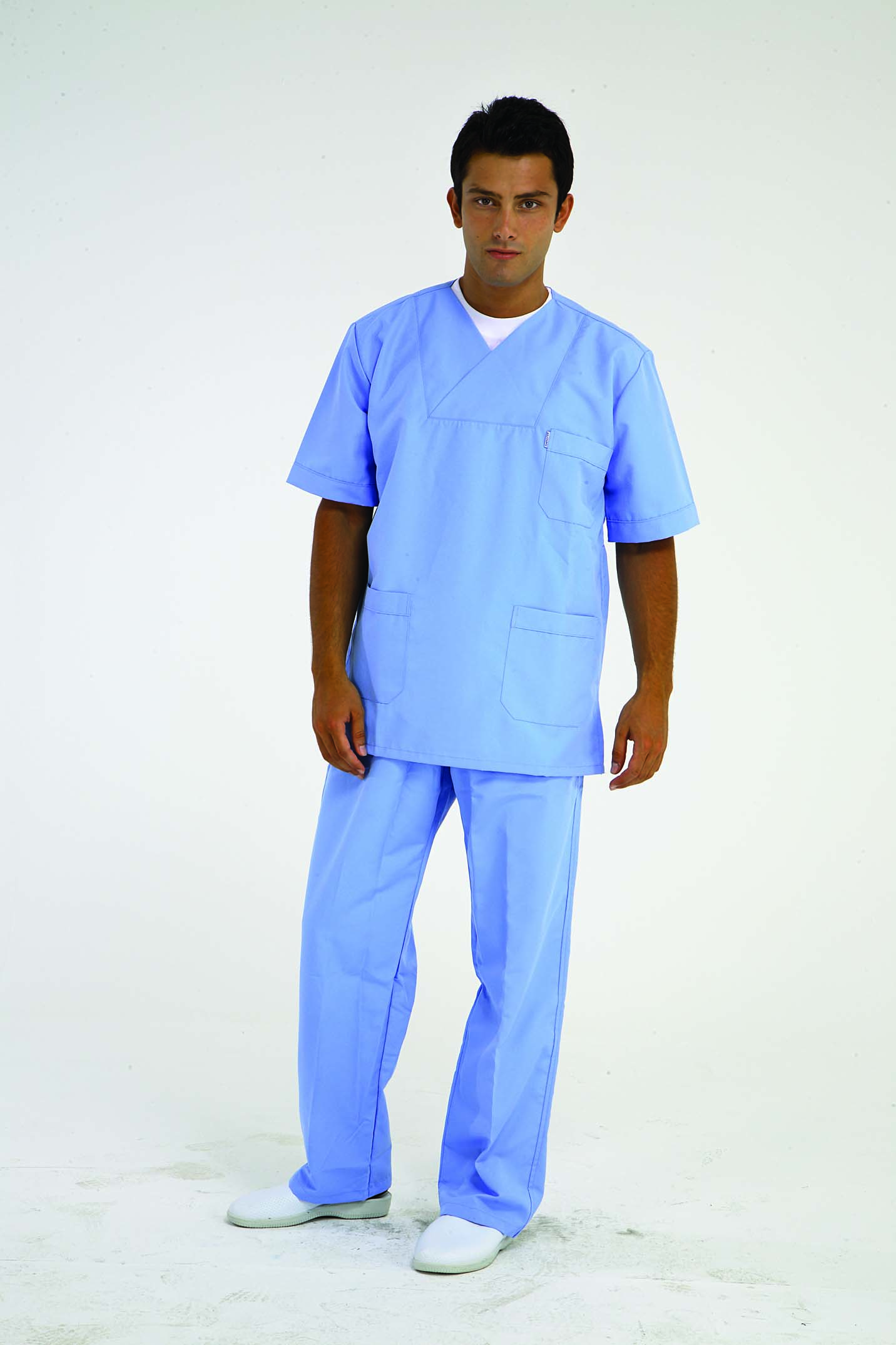 KAT GÖREVLİSİ ZARF YAKA TAKIM AÇIK MAVİ