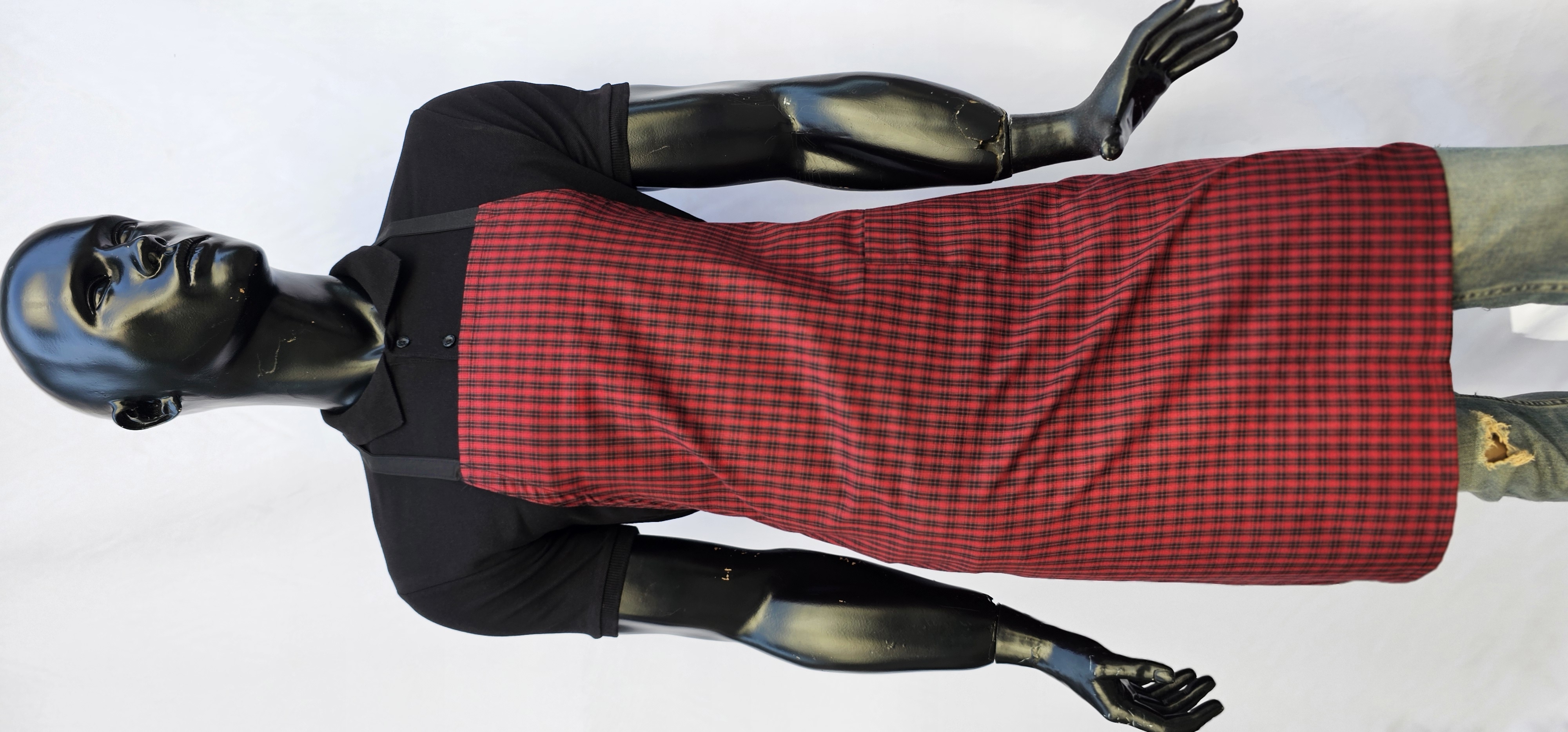 DESENLİ ASKILI ÖNLÜK BORDO EKOSE