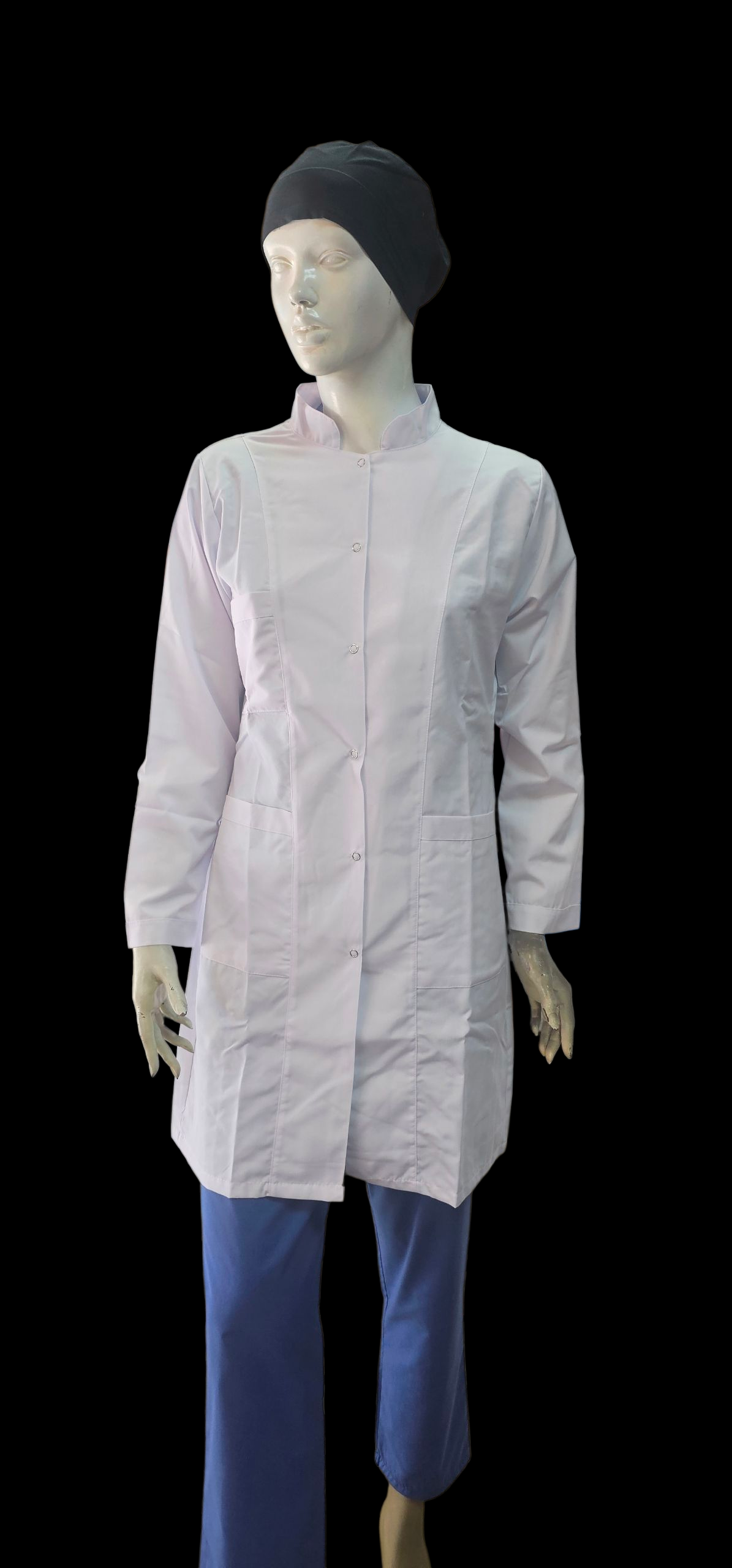 BAYAN UZUN ÖNLÜK KUPLU DAR KESİM HAKİM YAKA