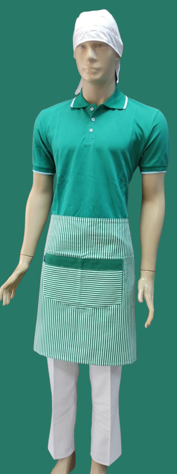 YARIM ÖNLÜK ÇUBUK ÇİZGİLİ YEŞİL