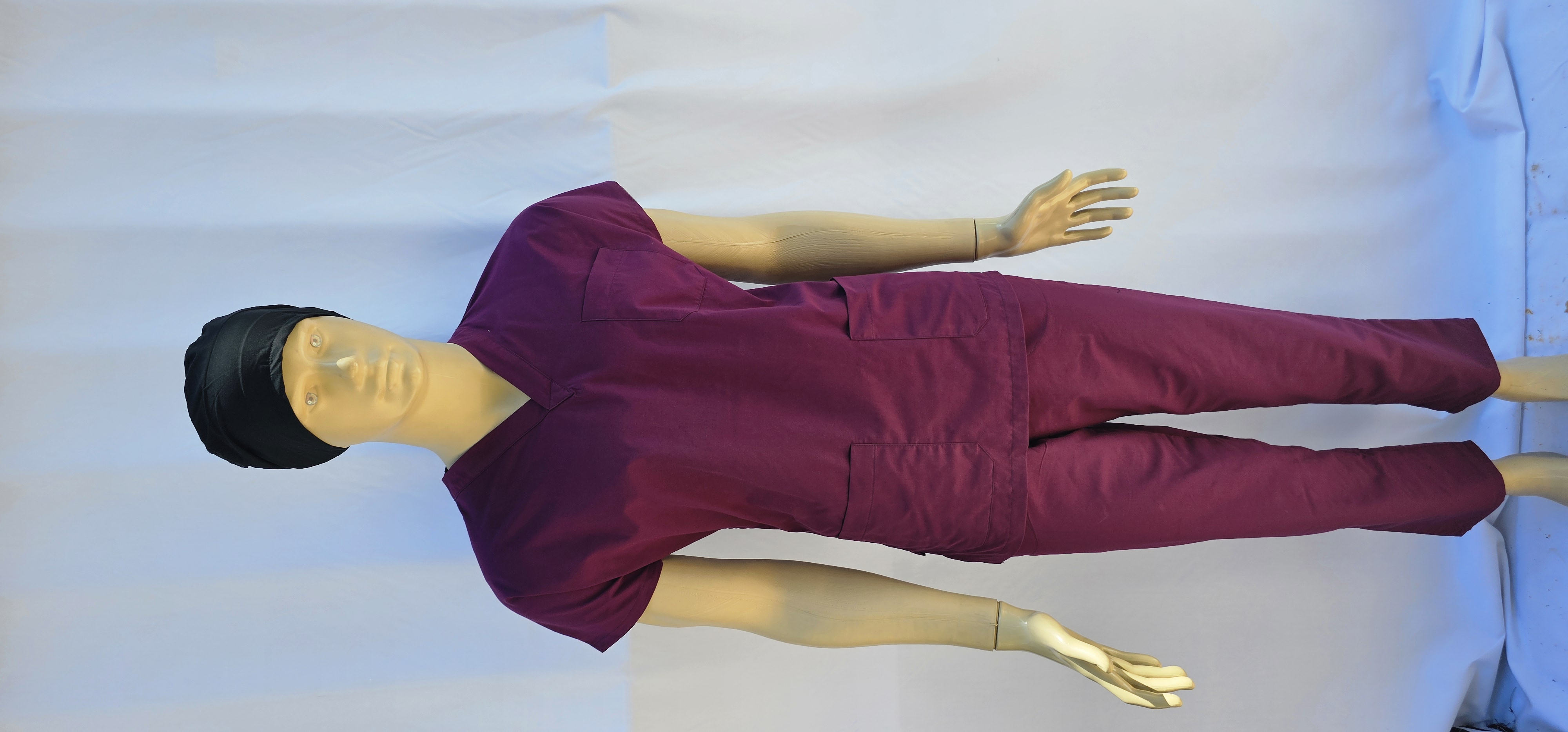 UNİSEX V YAKA YARASA KOL PATLICAN MORU TERİCON TAKIM ERKEK