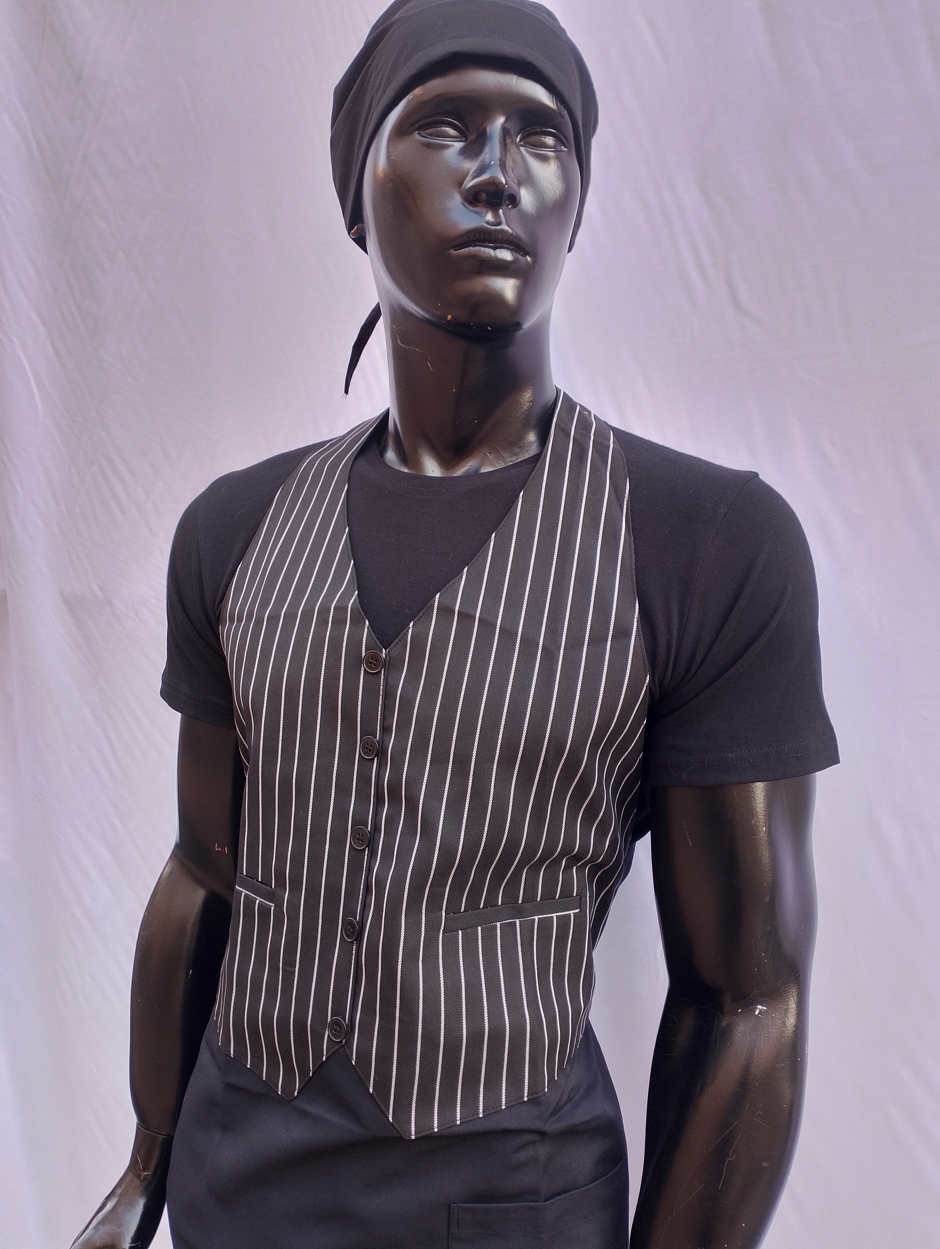 KAFE ÖNLÜĞÜ SİYAH ZEMİN İNCE ÇİZGİLİ