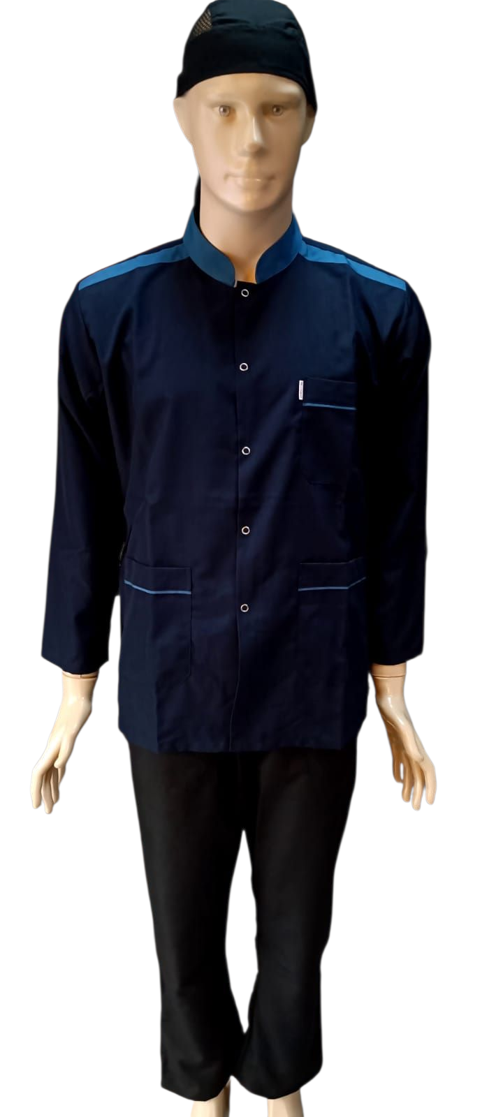 KOMİ CEKETİ LACİVERT UZUN KOL VE KISA KOL ÜRETİLMEKTEDİR