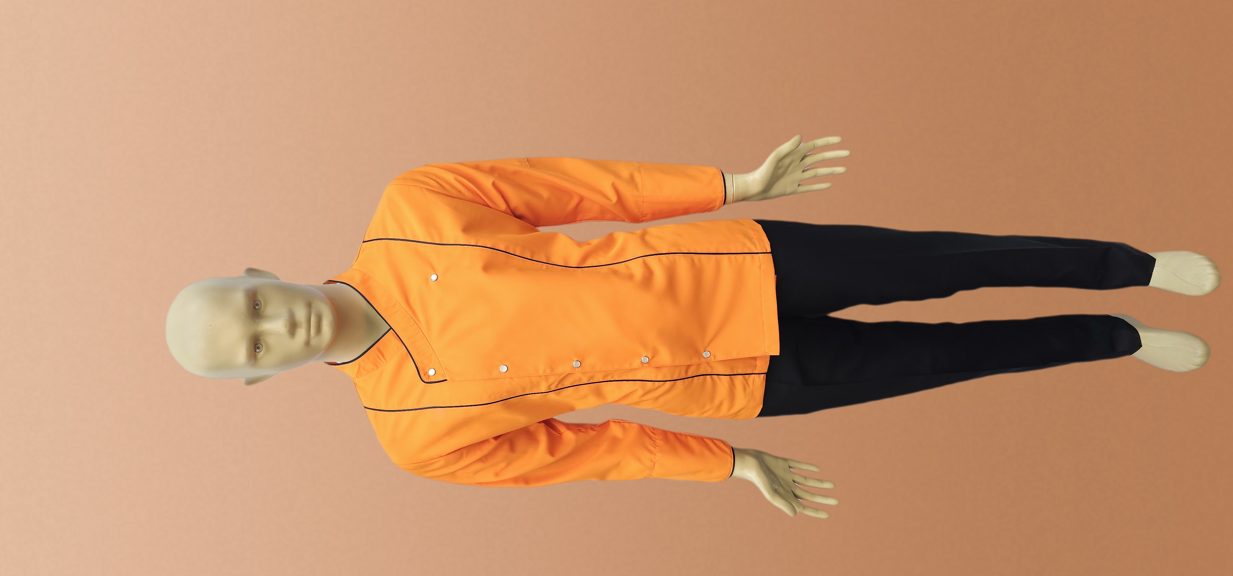 POLİYVİSKON ALPAKA KURUVAZE AŞÇI CEKETİ TURUNCU