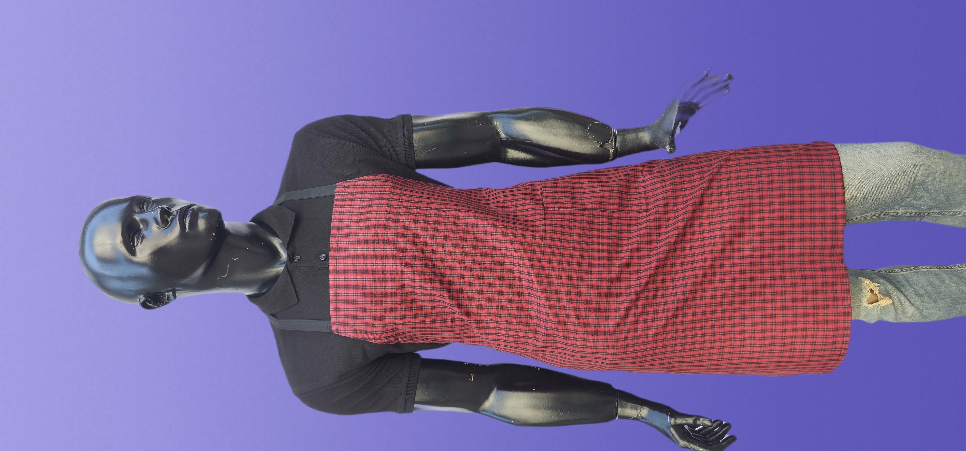 DESENLİ ASKILI ÖNLÜK BORDO EKOSE