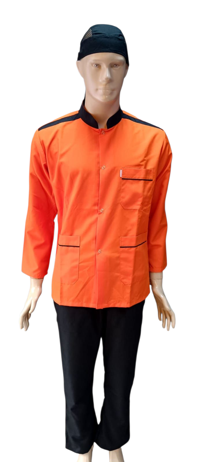 KOMİ CEKETİ TURUNCU KISA KOL VE UZUN KOL ÜRETİLMEKTEDİR