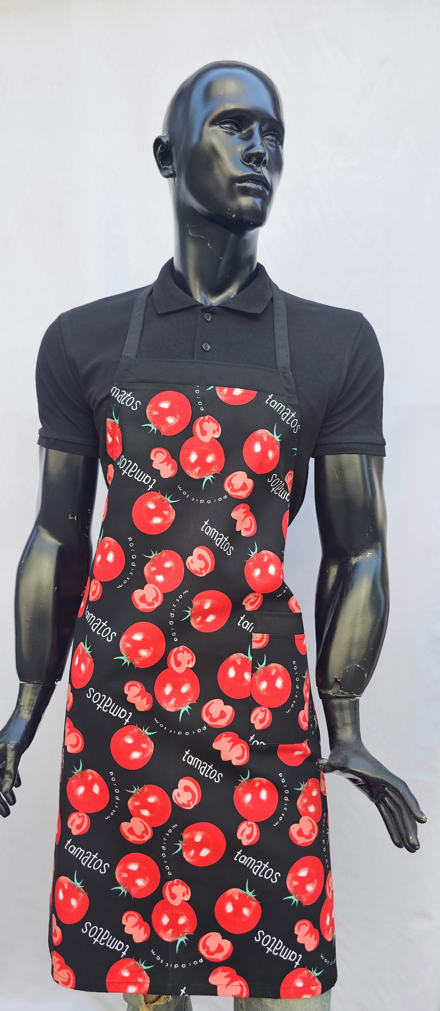 ASKILI ÖNLÜK HARMAN GABARDİN DOMATES DESENLİ